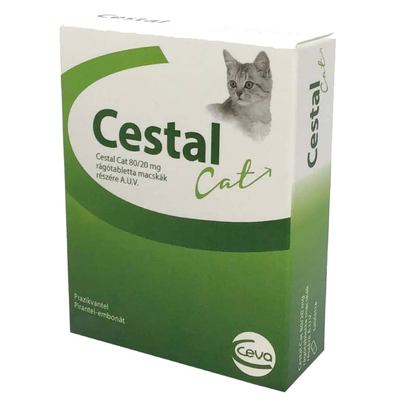 Cestal Cat tabletes kaķiem pret tārpiem 80/20 mg N8